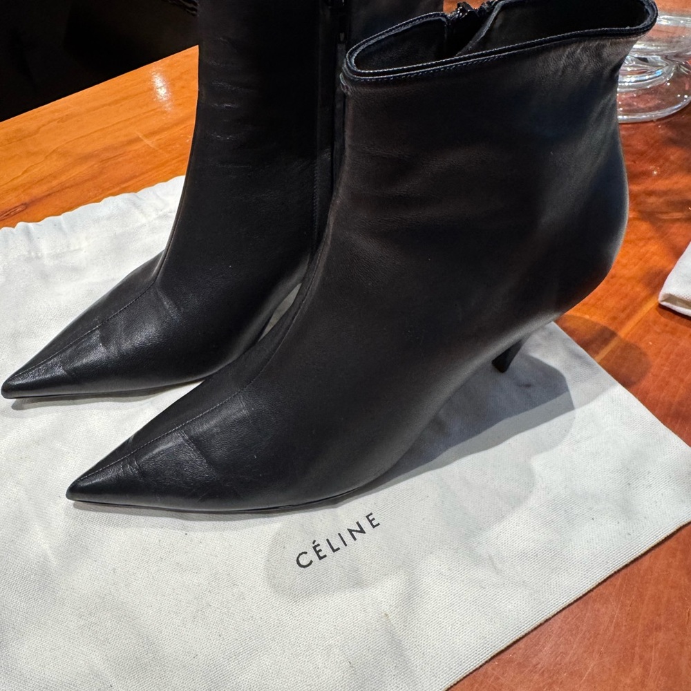 Celine Black Ankle Boots - Picture 2 of 3